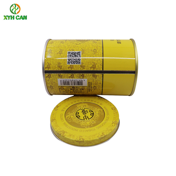 Offset Printing CMYK 500g Round Tin Box For Cigarette