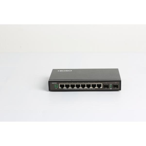 Hioso 8 Rj45 TP Ports +2 ge Fiber Uplink Ports Ethernet Access Switch Gigabit Ethernet Switch