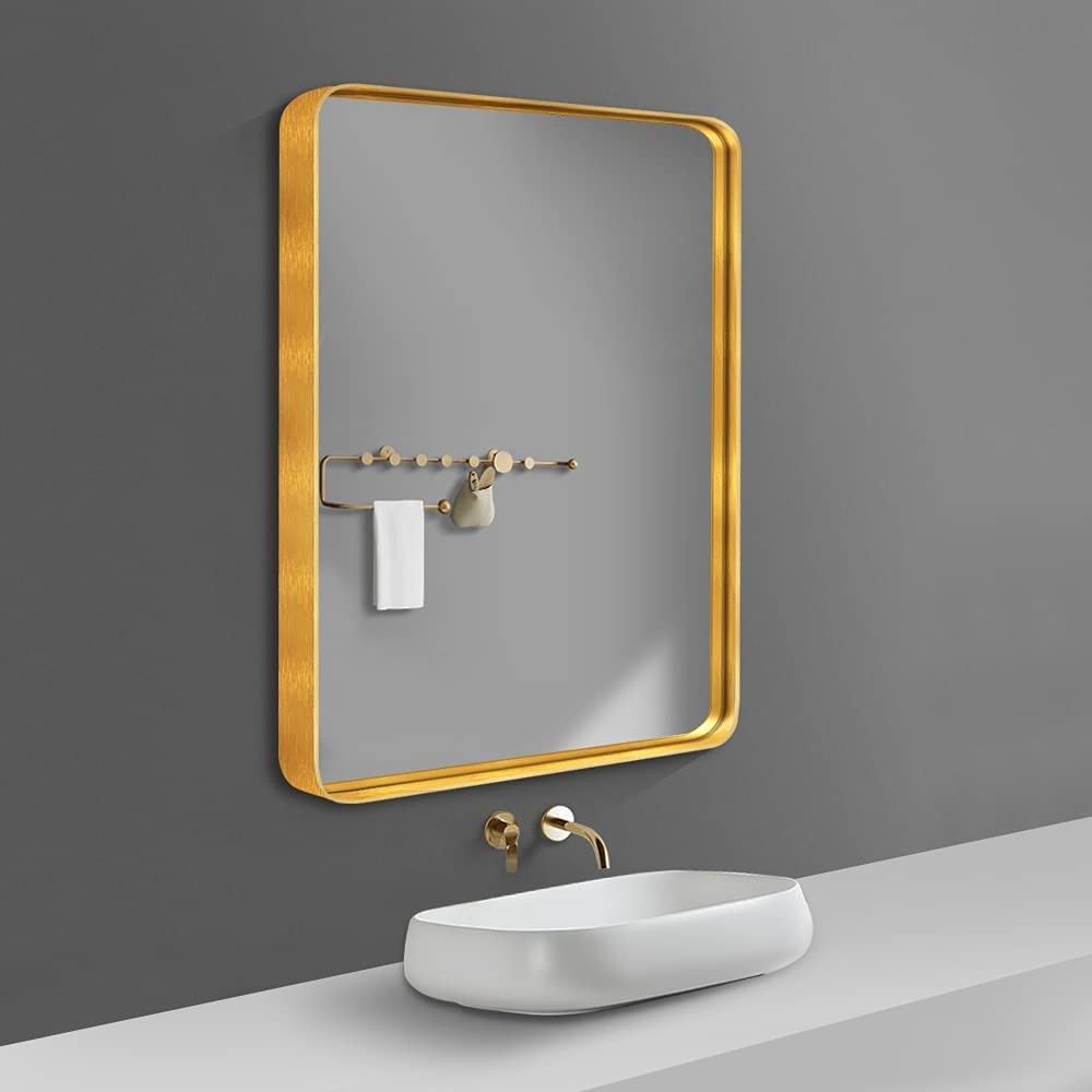 Rounded Corner PVDF Aluminum Mirror Frame For Home Decoration