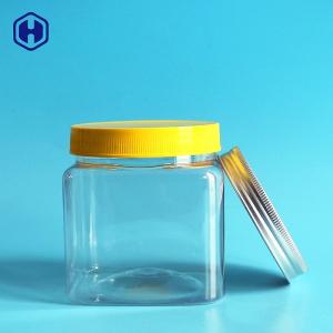 Quality Stackable Square Wide Mouth Plastic Jars Space Saving Fully Airtight for sale