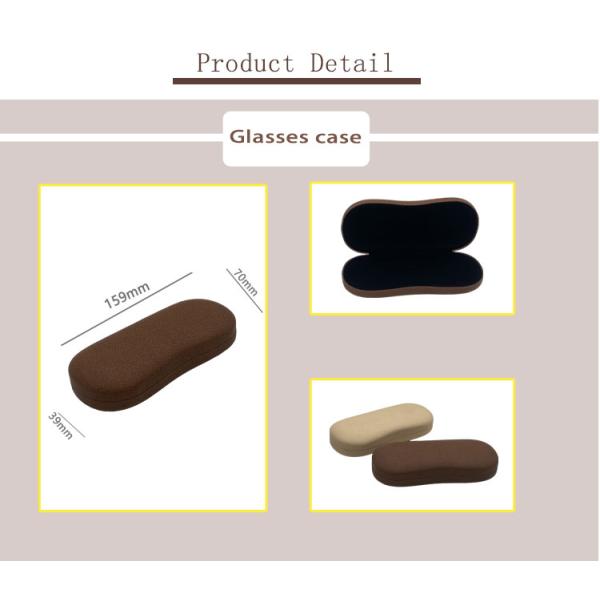 Leather Wrapped Hard Metal Clamshell Eyeglass Case