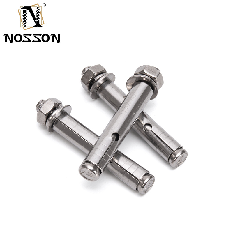 Metric Stainless Steel Hex Nut Sleeve Round Hole Body Flat Washer and Spring Washer Anchor Bolt Finish Longer Life TiCN Capacity 700