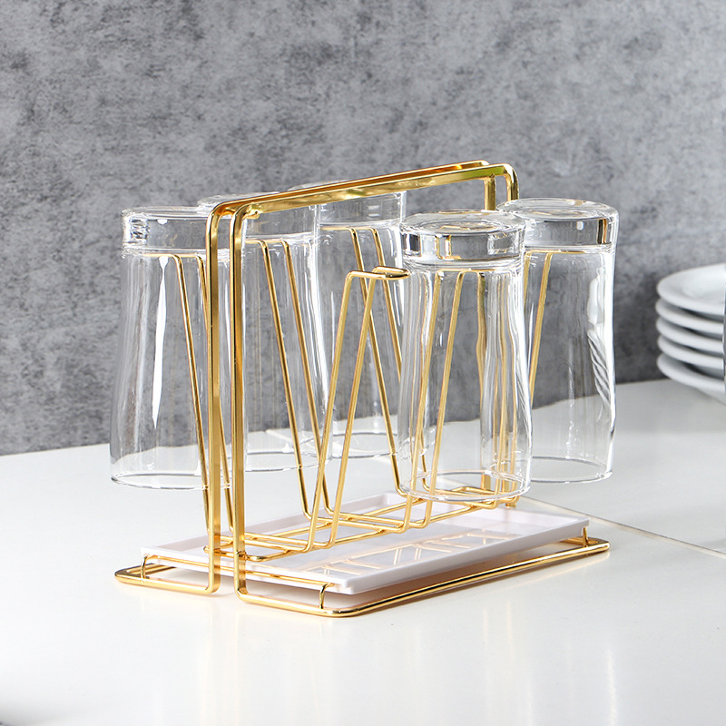 2020 Amazon hot sale Kitchen wine glass rack metal mug holder hanging metal holder of cups