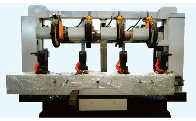Four Stations CNC Automatic Grinding Machine For Brass Water Tap 1