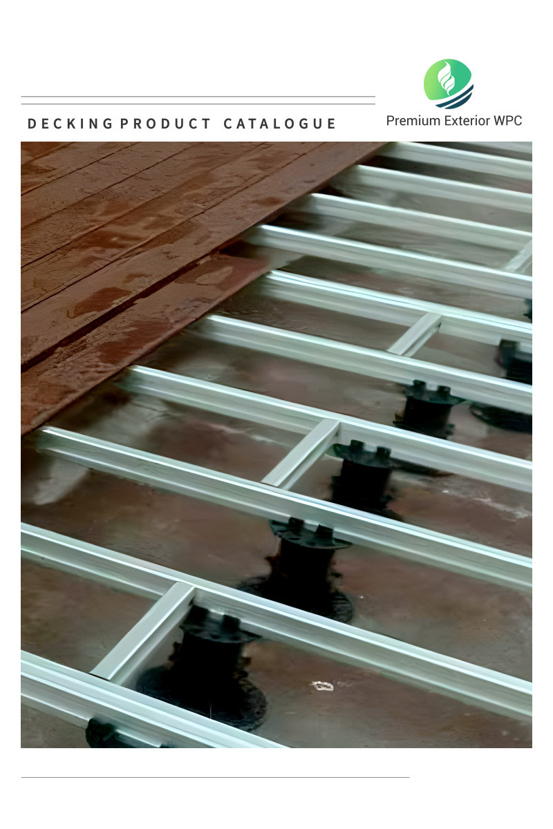 Customized WPC Co Extrusion Decking Aluminum Alloy WPC Wood Decking Base