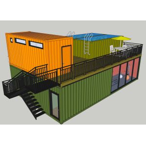 20GP Combined Modular Shipping Container House With PVC Floor