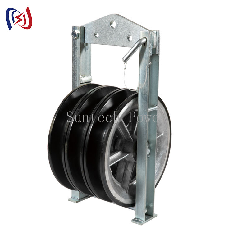 Quality ODM Transmission Line Neoprene Aluminum Sheaves Conductor Stringing Blocks for sale