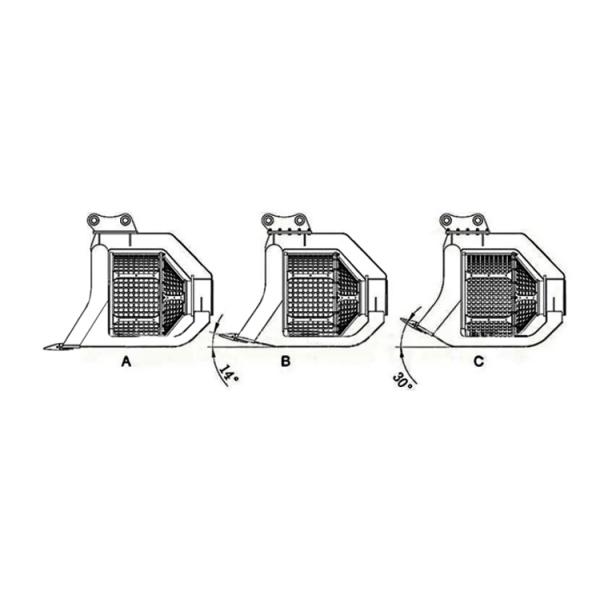 Multi Function Excavator Attachments Rotary Sand Washing Screen Bucket