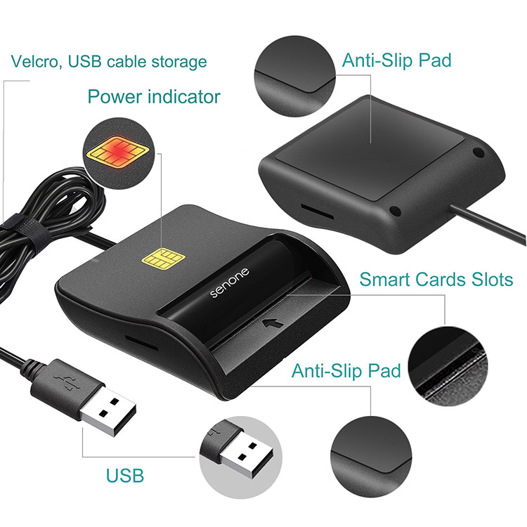 Wholesale Multifunction Usb Card Reader Support Mmc/ TF Card Contact Smart Reader Card