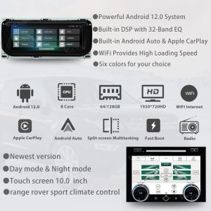 1 Land Rover Range Rover Sport L494 Auto Car AC Control Panel LCD Climate 2013