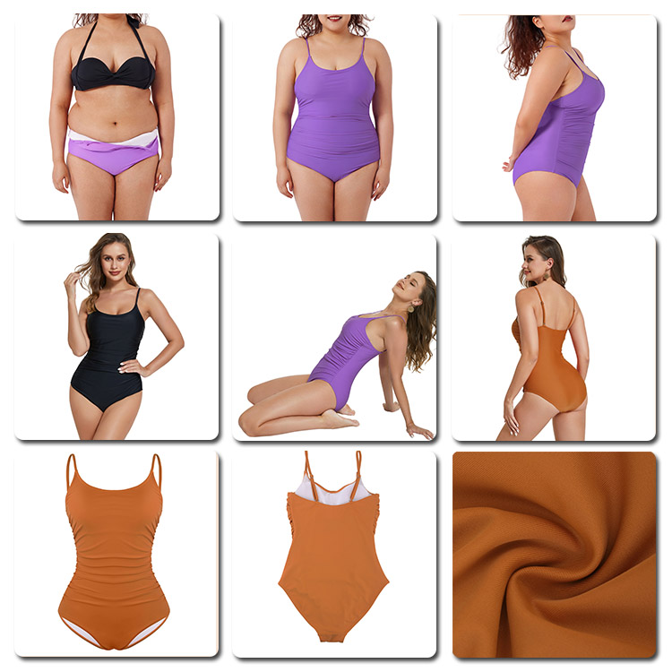 Customized Logo Printing High Waist Push Up Bikini for Tummy Control Swimwear by HEXIN