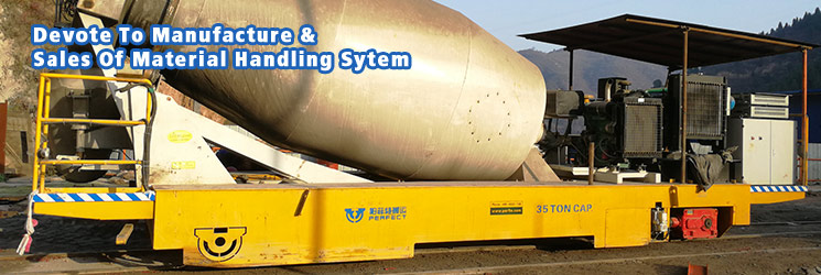 120 ton Steel Ladle Transfer Car Turntable 360 degree Across Industry suitable for the Industrial Material Handling