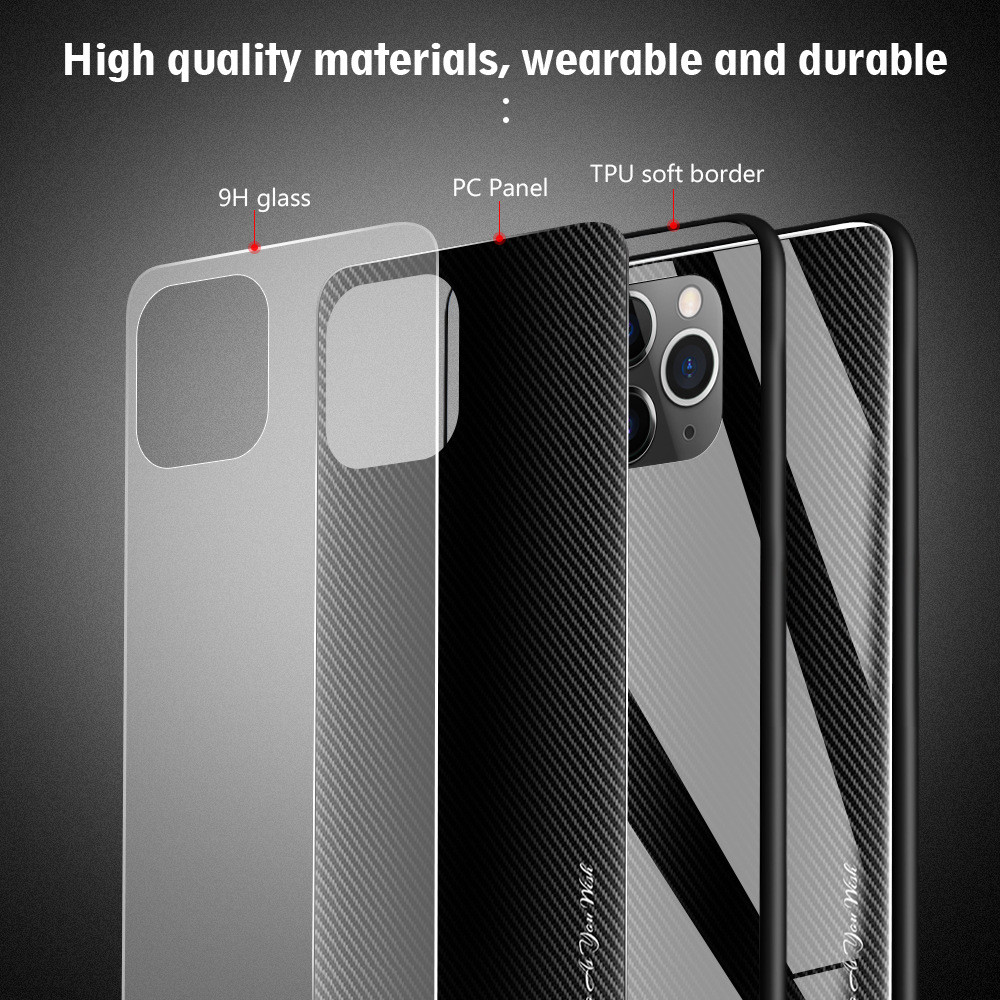 TPU+Glass with glossy suface for iphone 11, 2019 iphone 11 Pro, Max