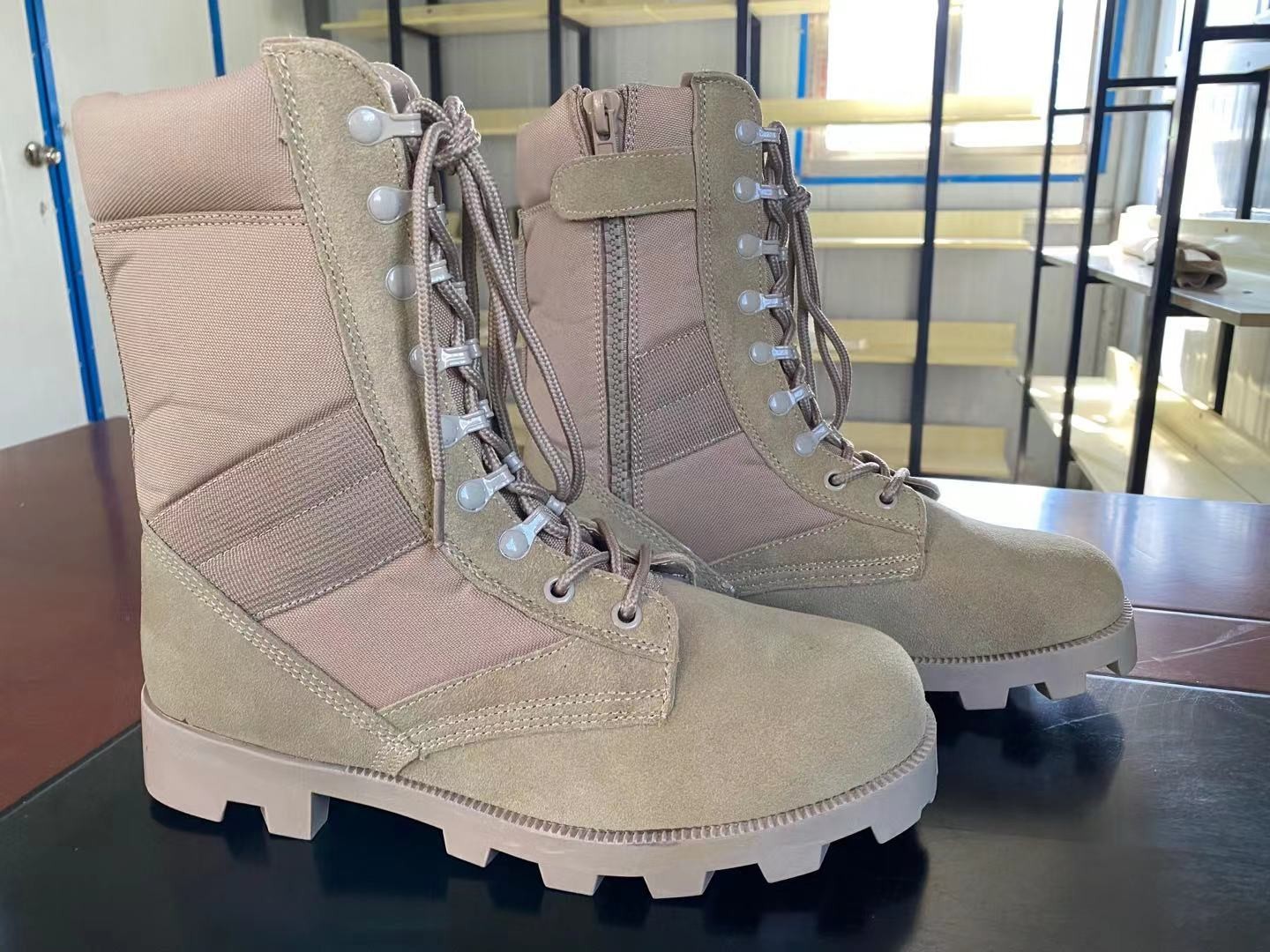 OEM ODM Canvas Steel Toe Combat Tactical Boots For Desert