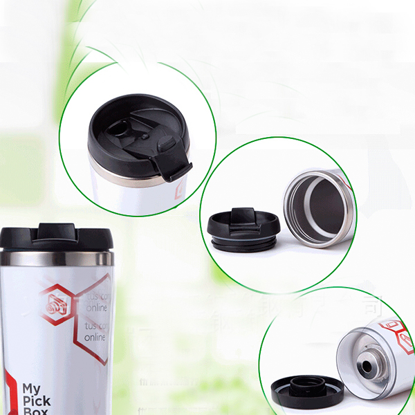 400Ml Double Layer Travel Mugs With Sealed Lids Insulation Against Hot Coffee Cups Stainle