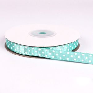 Hot selling 1inch 3mm 10mm 100% polyester material logo printed pink polka dot