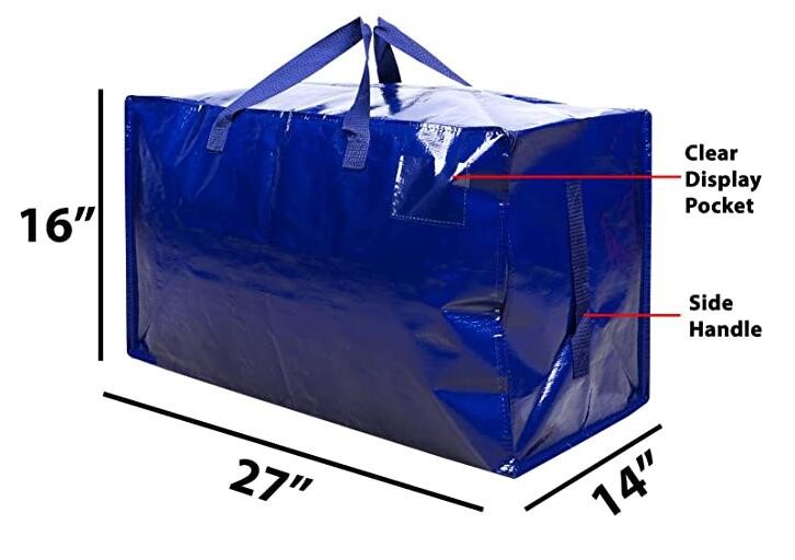 Clothes Pack Moving, Camping, Christmas Decorations Storage Extra Large Heavy Duty Reusable Storage Moving Bags