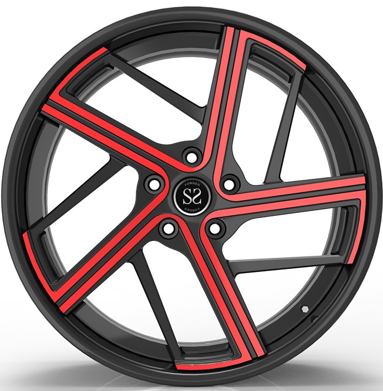 2-piece forged 5x112 deep dish concave alloy aftermarket wheels for Auid A8 5x112