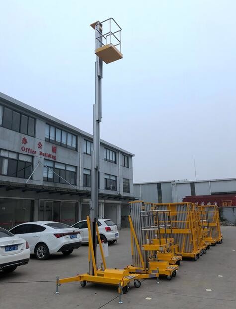 Industrial 6m Hydraulic Lift Aluminum Aerial Work Platform Single Mast