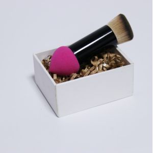 Double Ended Face Blending Foundation Brush Beauty Sponge Applicator