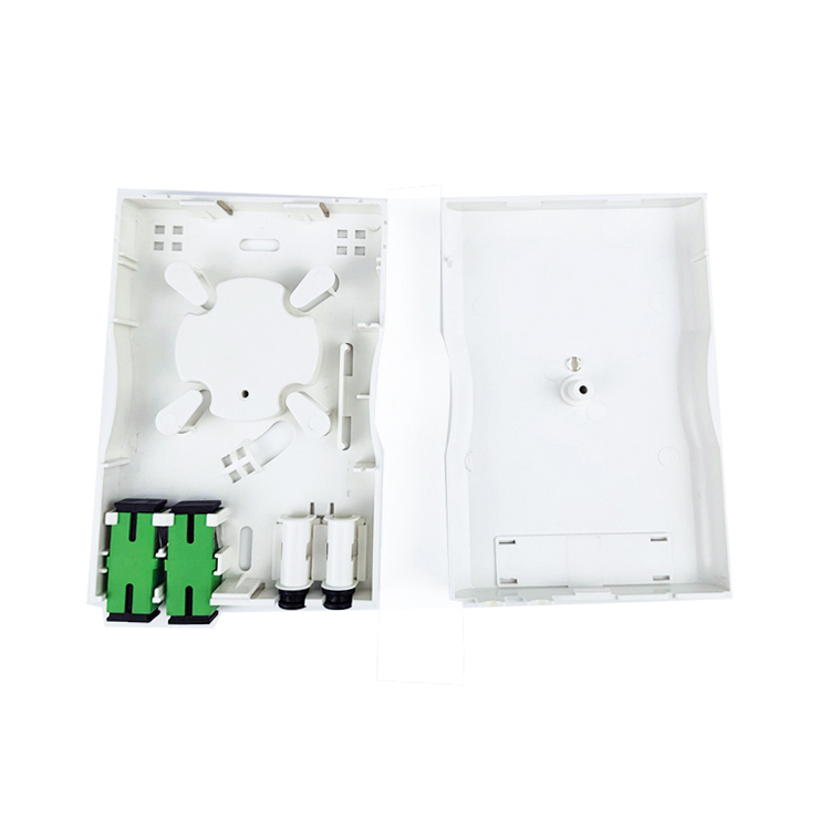 2 Cores SC APC Plastic Fiber Optic Faceplate Socket Panel for Indoor in FTTH Network
