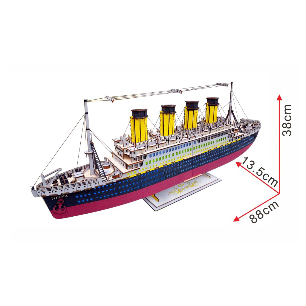 Wooden 3D Puzzle Toy 371 PCS Architectural Model for Adults and Kids Laser Cutting Jigsaw
