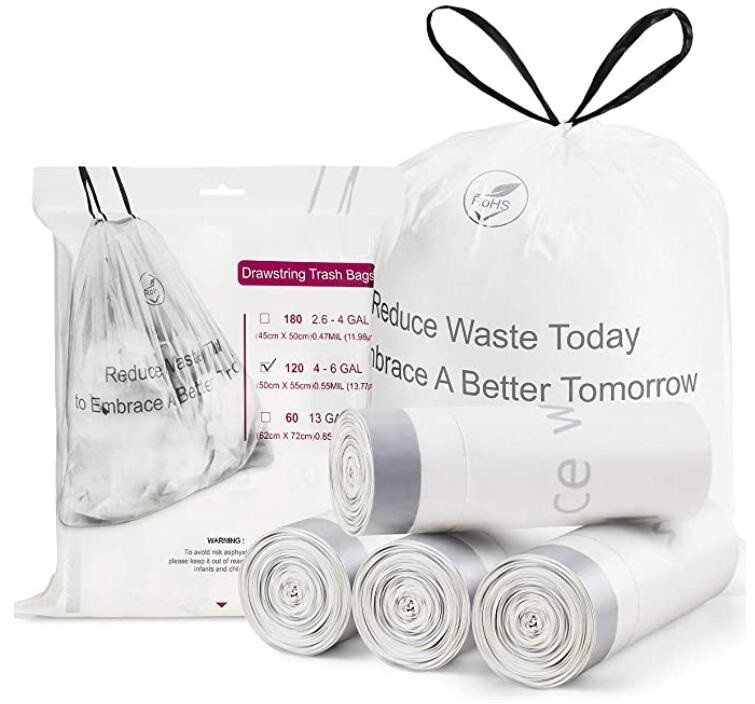 Quality Disposable Light Loads Drawstring Trash Bags for sale