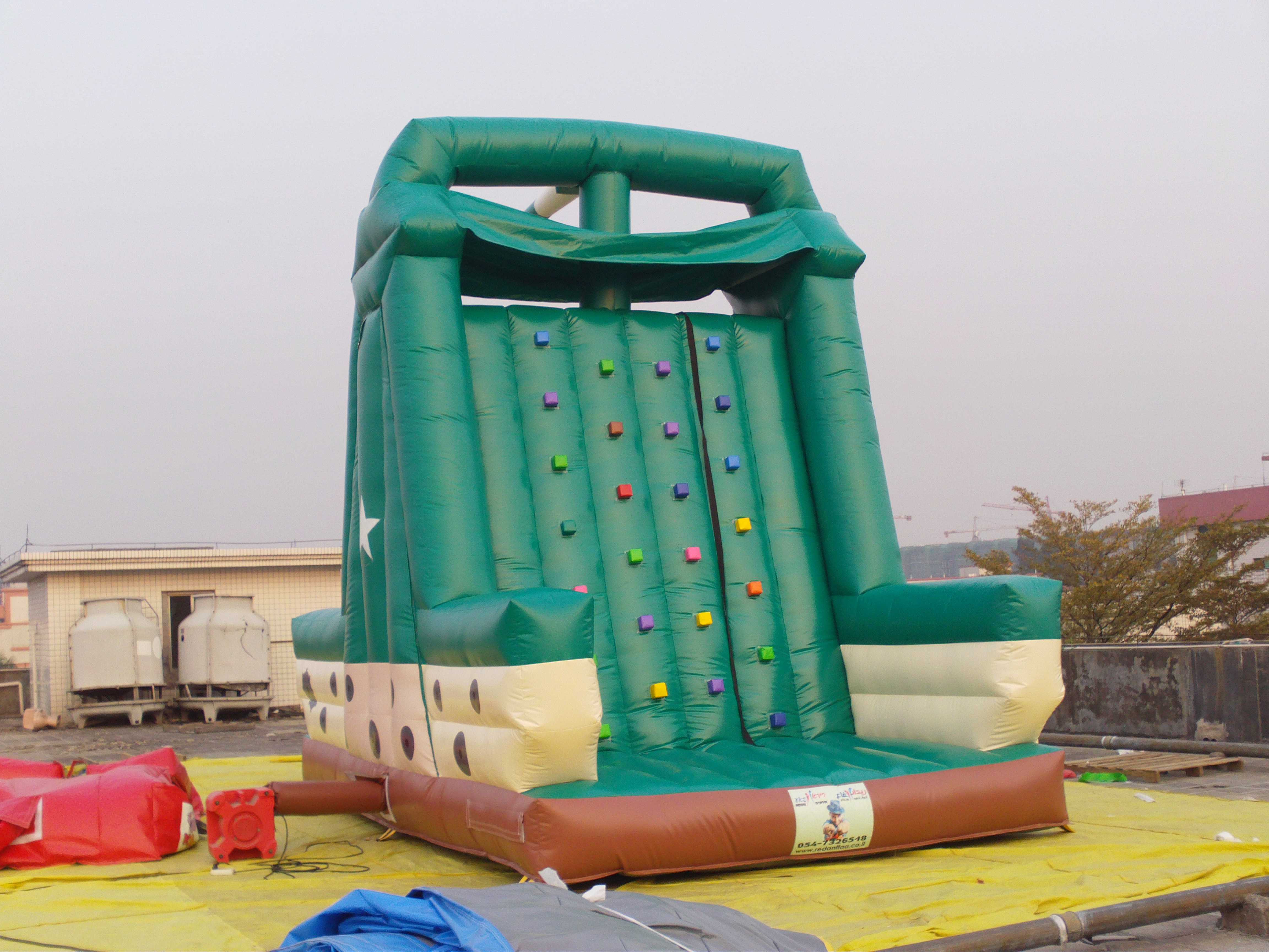 Double Stitching Inflatable Climbing Walls / Rock Climbing Walls For Commercial