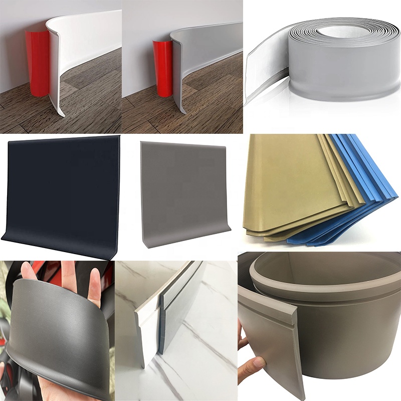Customizable Eco-friendly Rubber Baseboard Molding for Flexible Flooring Options
