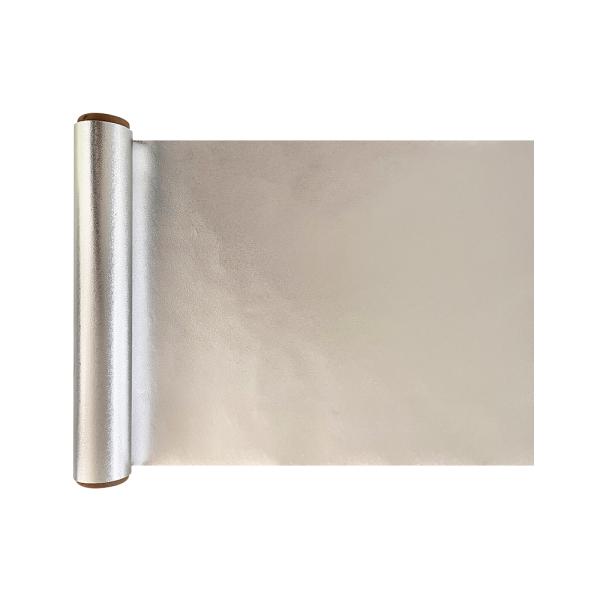 Customized Logo Kitchen Silver Embossed Aluminium Foil Roll With Sheet Cutter