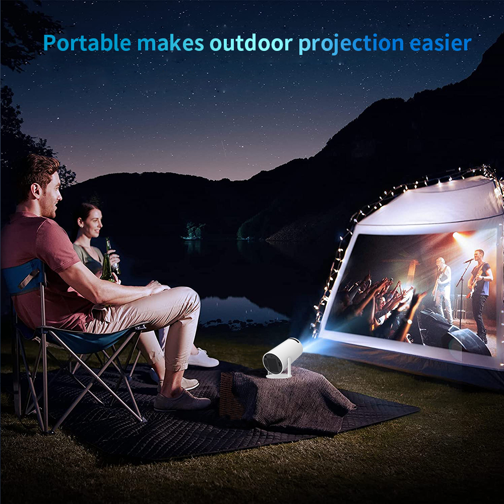 Flyin HY300 3D 4K Mini Android LED Projector 1080P Smart WiFi with Wide Angle Clarity Portable and Built-in Speaker
