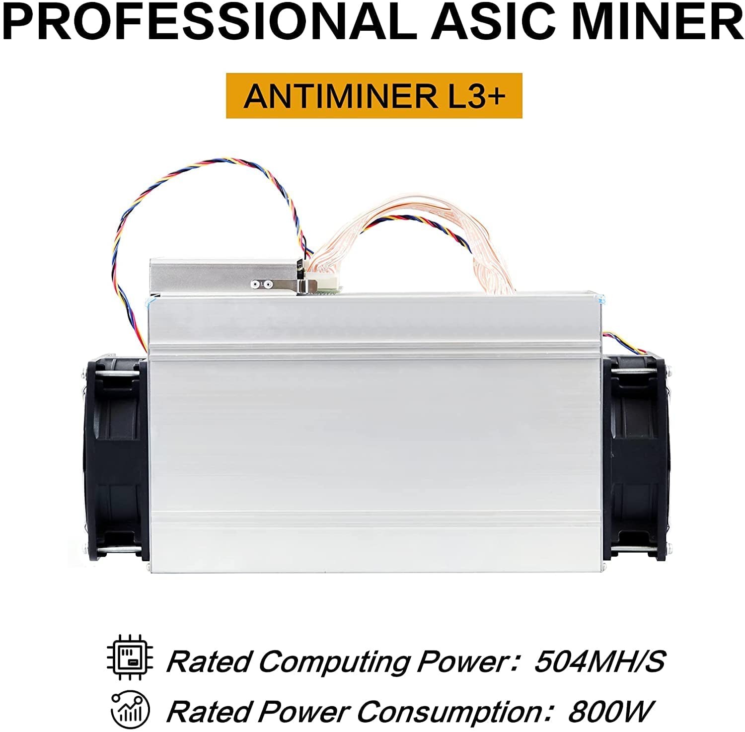 Asic Antminer L3+ LTC Miner Machine With PSU Scrypt Power Supply Cord Chip