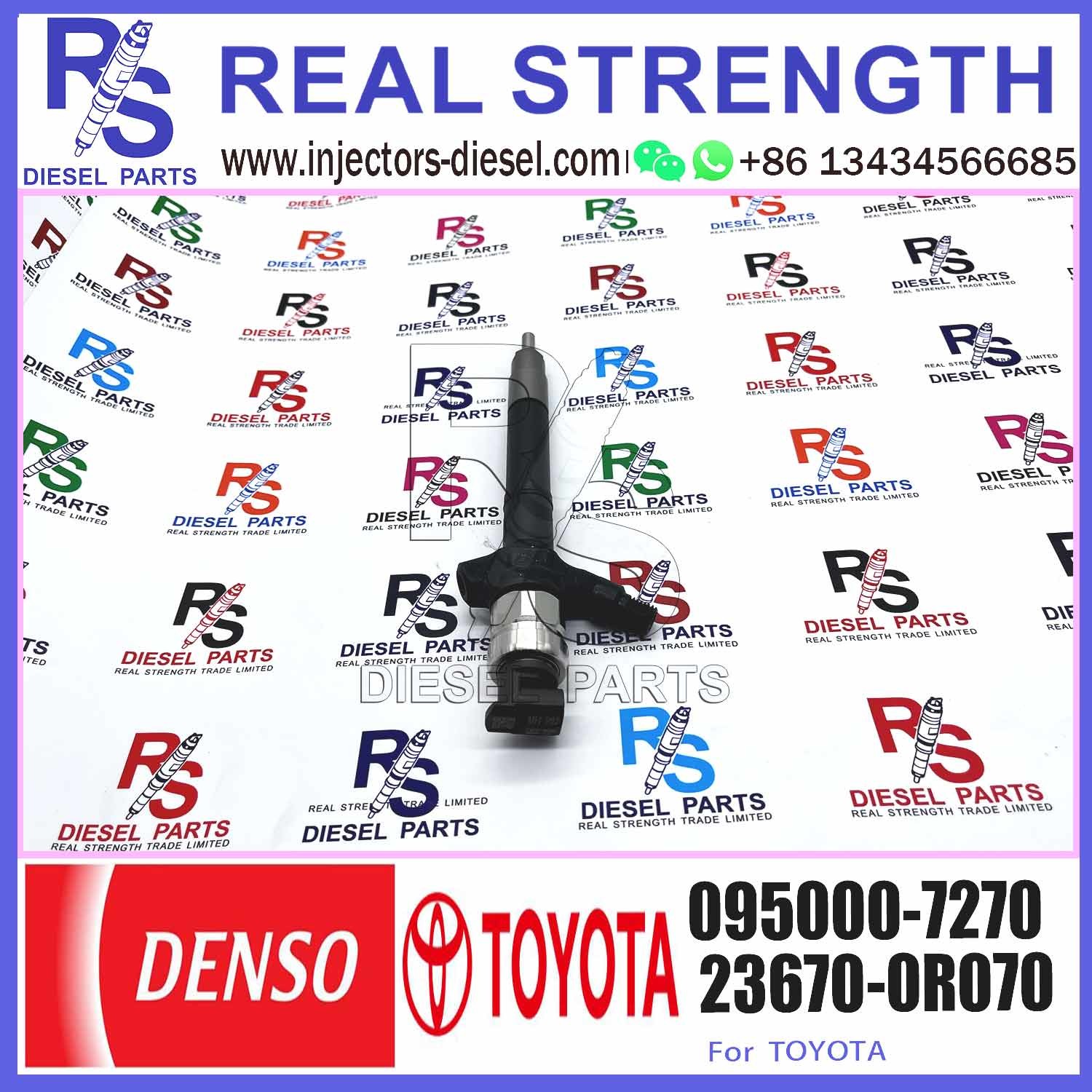 Diesel Common Rail Fuel Injector 095000-7640 095000-7630 095000-7280 095000-7270 For TOYO-TA 23670-0R170 23670-09290