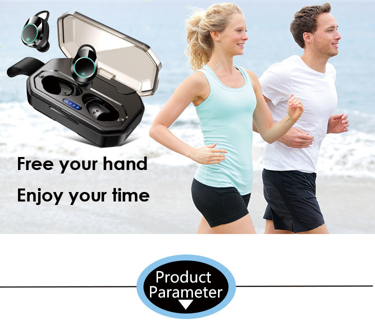 Hot Sell Bluetooth Ipx7 Waterproof Noise Cancelling Earbuds (With 3000mAh charging Box)