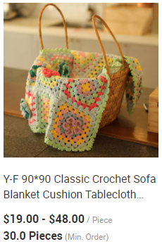 Y-Z Custom Large 120*120 Vintage Floral Afghan Blanket Living Room Modern Style Granny Crochet Daisy Flower Lap Yoga Sofa Throw