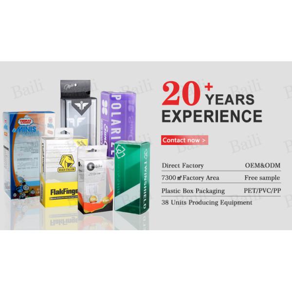 Custom Printed logo Hanging Packaging PVC PET Transparent Plastic Box