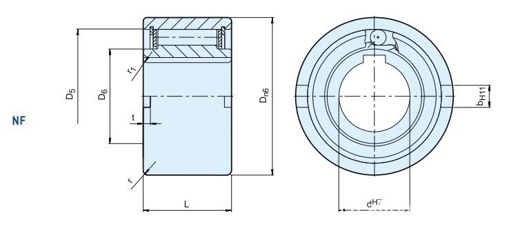 NF roller type freewheel NF30 one way clutch bearing