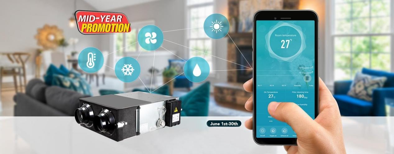 Hot Sale Slim Series Residential Energy Recovery Ventilation System