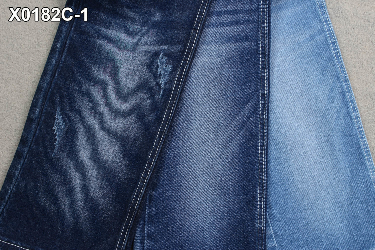 Knit 10.2Oz Denim Jean Fabric Super Dark Blue Shade