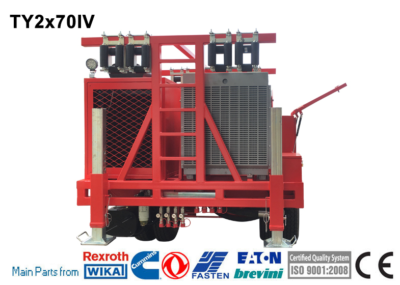 Quality 2x70/1x140kN Stringing Equipment Tension Machine For Overhead Line for sale
