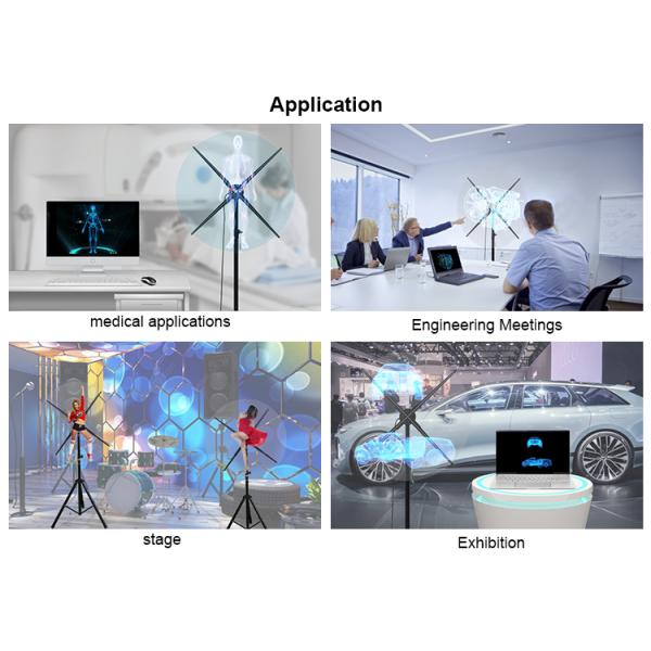 New Technology 100cm 3D LED Fan Hologram Hdmi-input Computer Hdmi-input Synchronized 3D LED Fan Wall Advertising Display