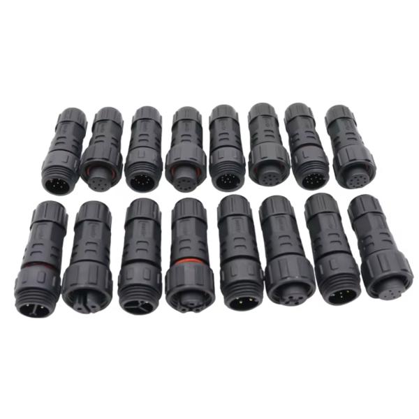 IP68 Waterproof Power Cable Connector Dustproof Multi Pole Plug And Socket