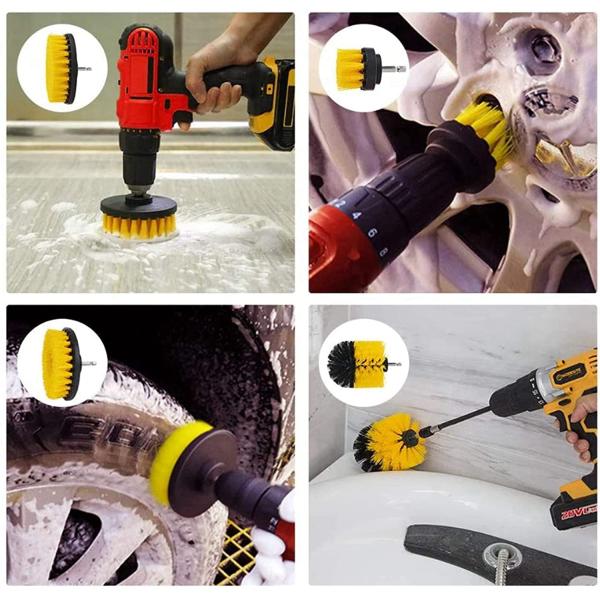37 pieces brush attachment drill set, power scrubber drill brush kit