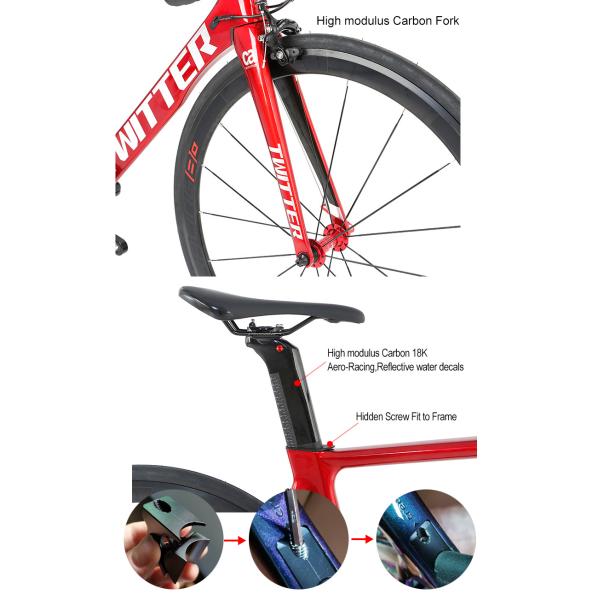 RETROSPEC SENSAH -11S 700c 25c Carbon Fiber Frame Twitter Road Bike 22speed Racing Bicycle for Men ISO9001 Certified