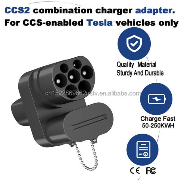 Olink EV Charger Adapter CCS2 to Tesla Level 2 EV Charger Support 250kW Fast Charging Connector
