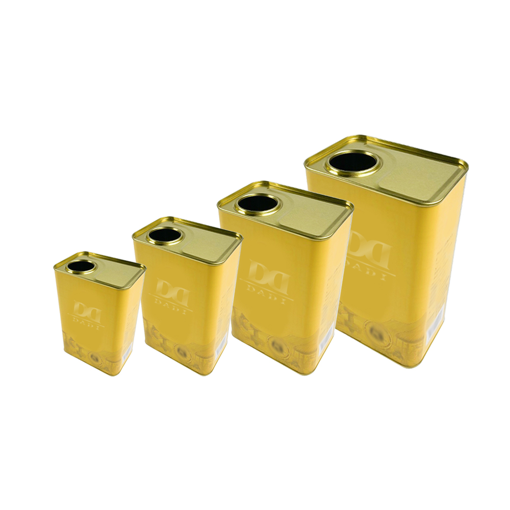 DADI 250ml 500ml 1L 2L 3L 5L Food Olive Oil Tin Can Empty Packaging Cooking Rectangular