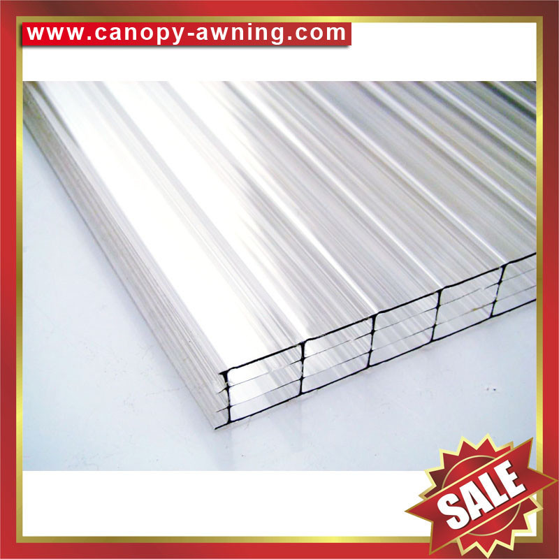 excellent mutil walls four layers PC sheet,multiwall PC sheet,hollow polycarbona