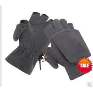 Quality fingerless fleece gloves with lap for sale