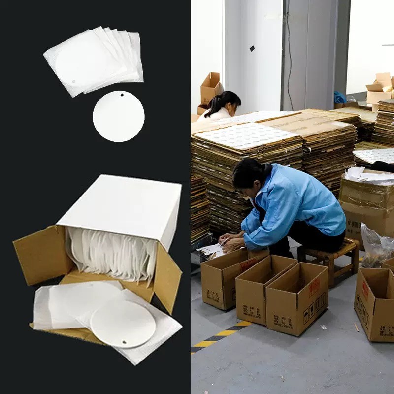 3'' Sublimation Ceramic Blanks Christmas Ceramic Pendant For Sublimation