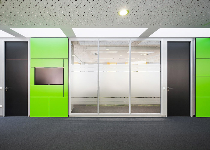 Aluminum Framed Glass Partition Wall with Frosted or Dimming Options
